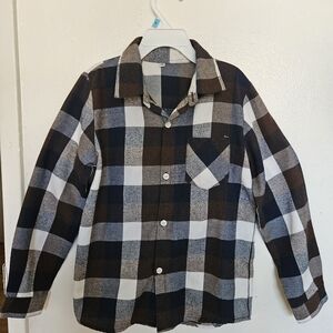 Plaid Button-Up Shirt